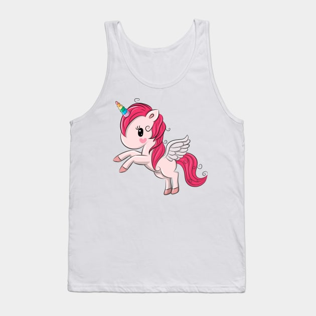 Cute baby Pegasus unicorn. Very beautiful design for kids. Tank Top by Reginast777